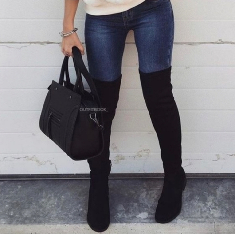 Elegant Black Over-the-Knee Boots